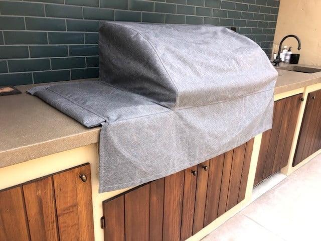 Grill-and-Side-Burner-Cover-Sunbrella-Smoke-1