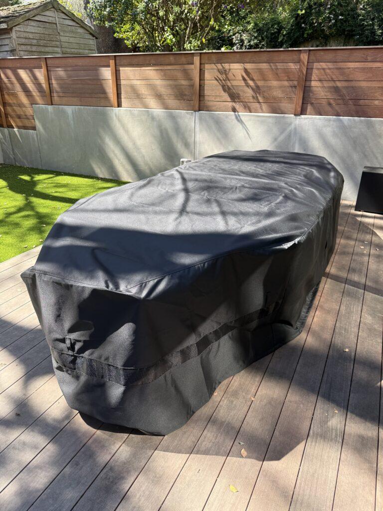 Custom Outdoor Table and Chair Cover with Mesh Vents
